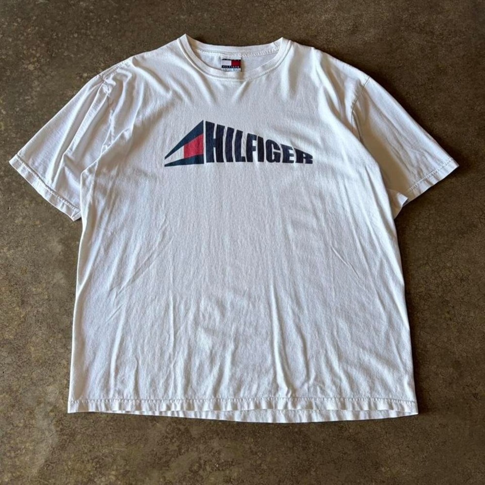 90s tommy hilfiger white tee